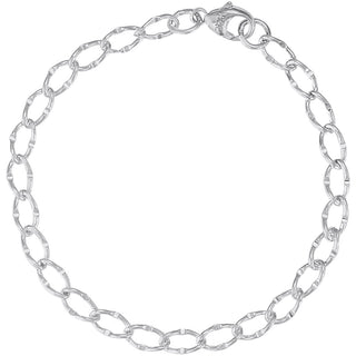 7" Dapped Single Link Curb Bracelet