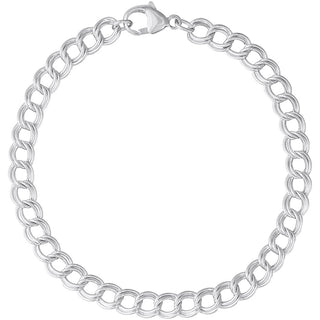 7" Double Link Dapped Curb Bracelet