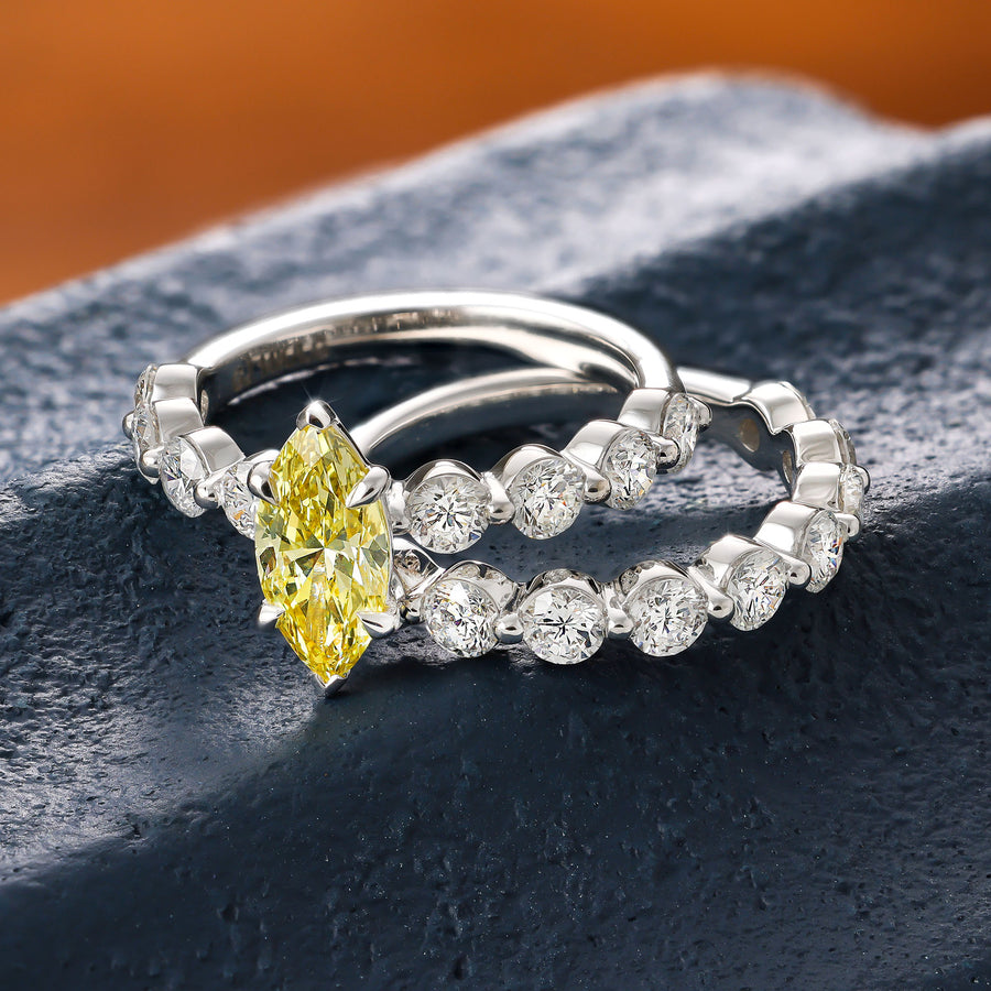 Vivid Yellow Marquise