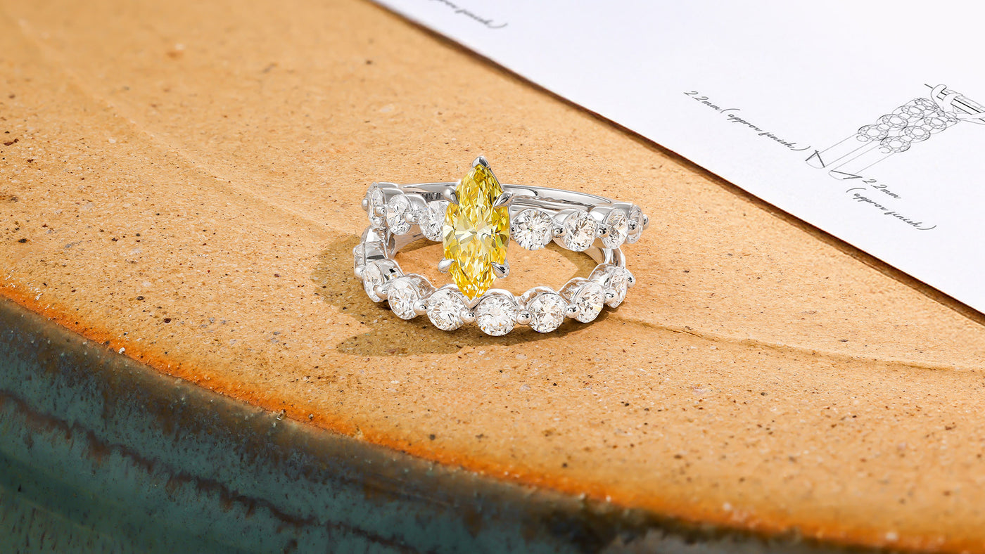 Vivid Yellow Marquise