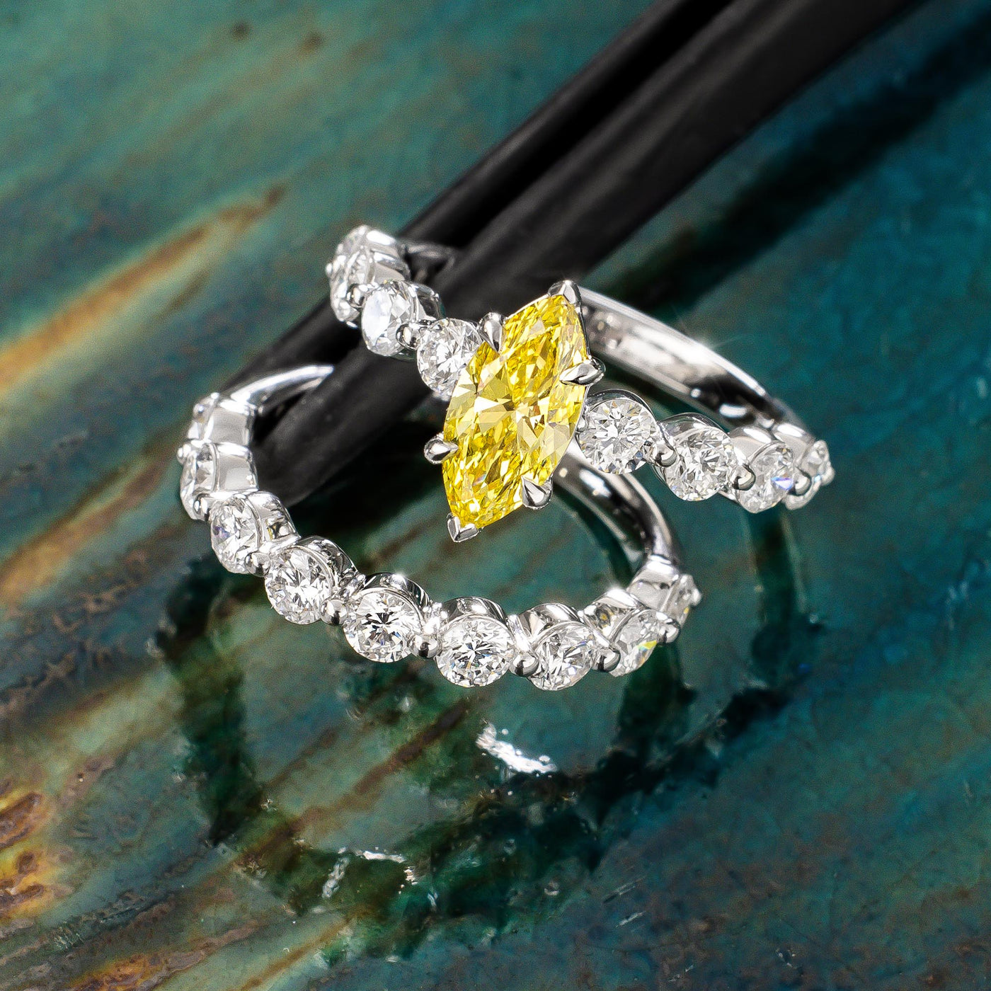 Vivid Yellow Marquise