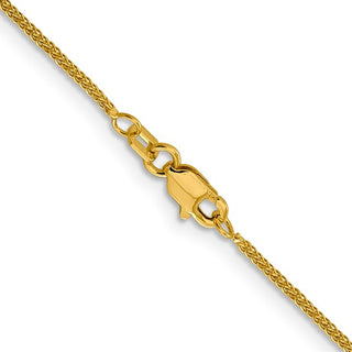 Quality Gold 18" 14K Yellow Gold .8mm Diamond Cut Quadra Wheat Chain - Necklaces