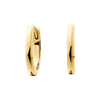 Gold Vermeil Half Round Huggie Hoop Earrings
