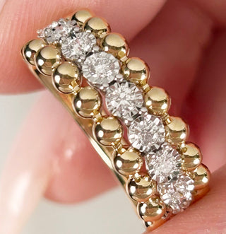 14K Yellow Gold Diamond Ring