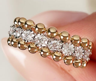 14K Yellow Gold Diamond Ring