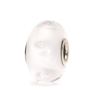 White Bubbles Glass Bead