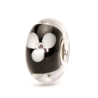 White Flower Glass Bead