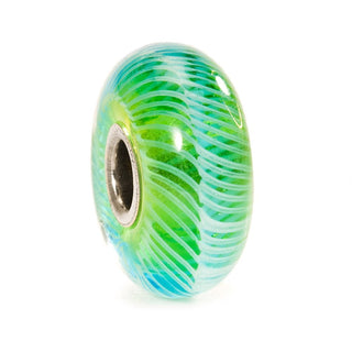 Turquoise Feather Glass Trollbead