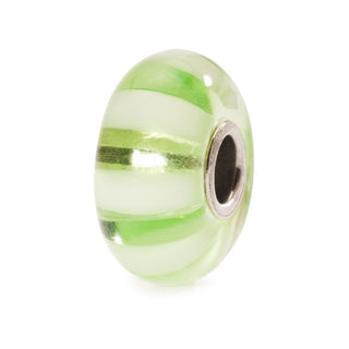 Light Green Stripe Glass Trollbead