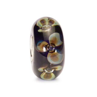 Flowers on Indigo Glass Trollbead