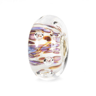 Purple Rippling Bubbles Glass Trollbead