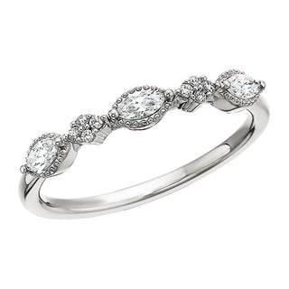 14k White Gold Marquise Diamond Band