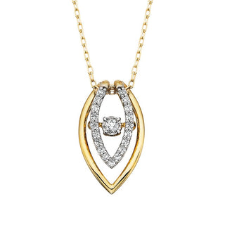14k Yellow Gold Diamond Dancer Necklace