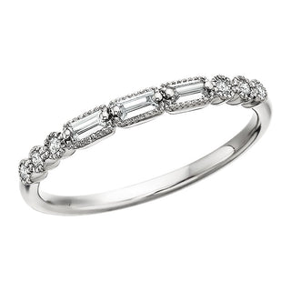 14k White Gold Baguette Diamond Band
