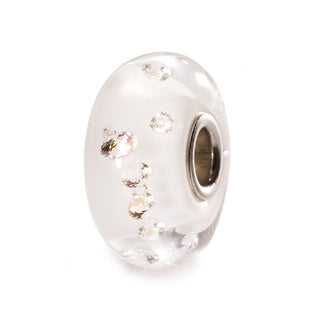 The Diamond Bead - White Glass Trollbead