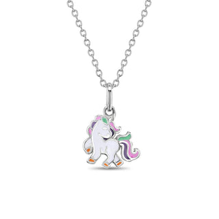 Fancy Galloping Unicorn Earring and Necklace Set