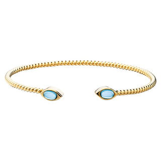 Gold Vermeil Blue Topaz Cuff Bracelet