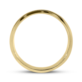 14K Yellow Gold Hammered Finish Wedding Band