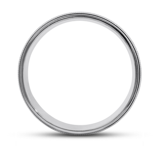 14K Two Toned Swiss Cut Center Wedding Band