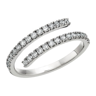10k White Gold Diamond Bypass Ring