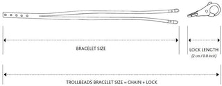 45cm Brown/Silver Trollbeads Double Leather Bracelet