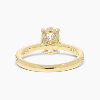14K Yellow Gold ALTR Created Oval Diamond Engagement Ring