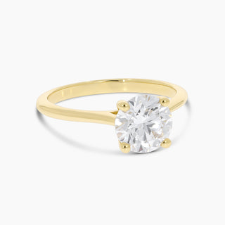 14K Yellow Gold ALTR Created Diamond Solitaire Engagement Ring