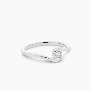 14K Bezel Set Diamond Ring