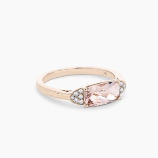 Morganite & Diamond 14K Rose Gold Ring