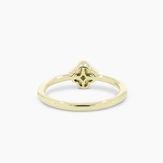 14K Diamond Clover Ring