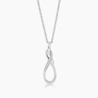 Diamond Drop 14K White Gold Necklace