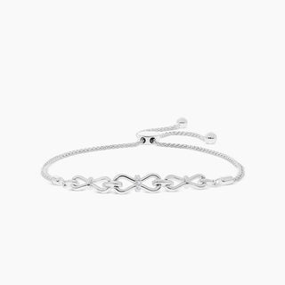 Sterling Silver & Diamond Bolo Bracelet