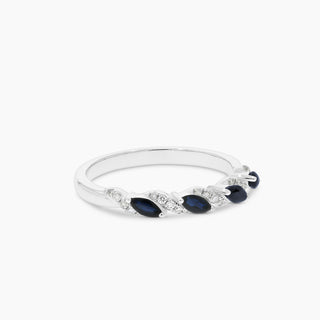 Marquise Sapphire & Diamond Ring