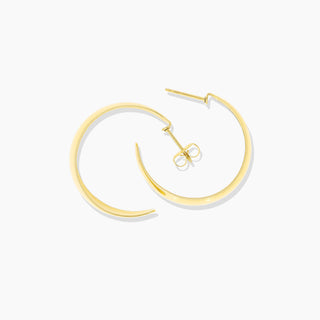 Gold Tone Large Hoop Earrings