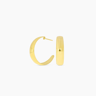 Gold Tone Large Hoop Earrings