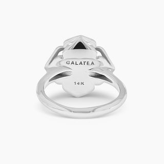 Dazzling DavinChi Cut Blue Topaz Flower Ring