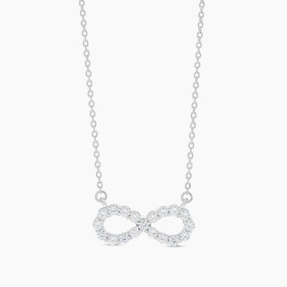 Sterling Silver Cubic Zirconia Infinity Necklace