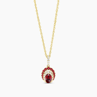 Ruby & Diamond Oval Necklace