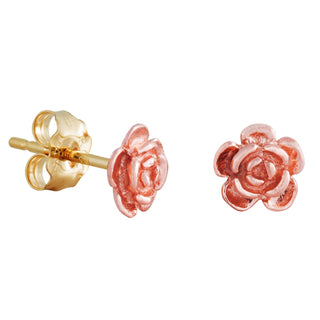 Black Hills Gold Rose Post Earrings