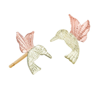 Black Hills Gold Hummingbird Post Earrings