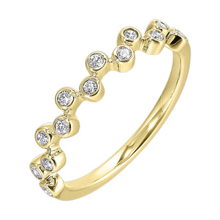 14K Yellow Gold Scattered Diamond Ring