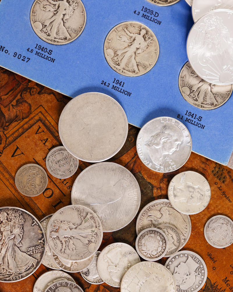 Gold and silver coins at Gordon Jewelers