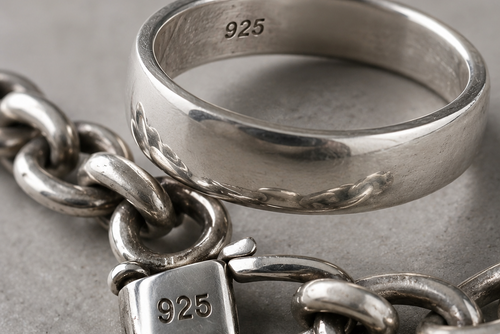 Silver jewelry stamps and hallmarks