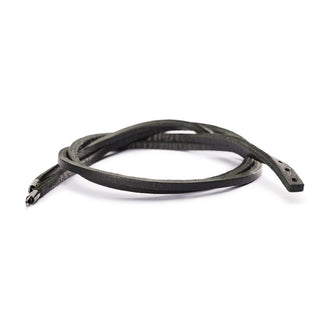 45cm Black/Silver Trollbeads Double Leather Bracelet