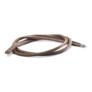 45cm Brown/Silver Trollbeads Double Leather Bracelet