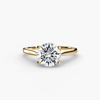 Completed Ring with large round gemstone, front view