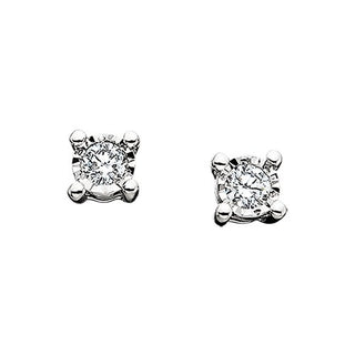 Sterling Silver Lab Diamond Stud Earrings (1/10 ct tw)