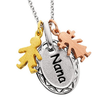 Sterling Silver Oval Nana Pendant