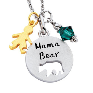 Sterling Mama Bear Pendant