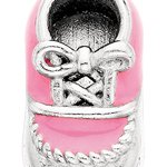 Sterling Silver Pink Baby Shoe Charm
